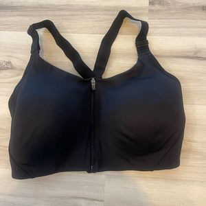 All in Motion 36DD black zip front sportsbra